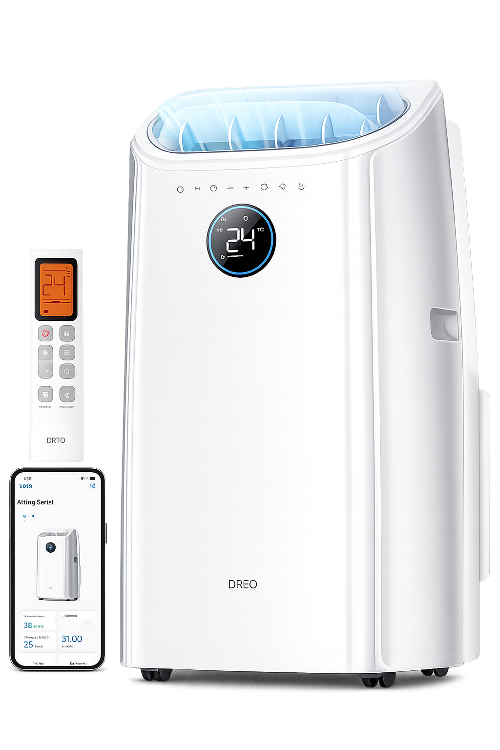 climatiseur mobile locataire DREO 10000 BTU sans drainage connecté