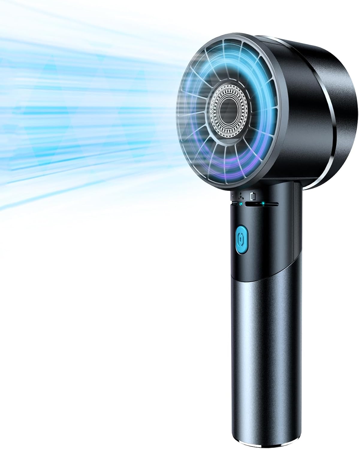 Mini ventilateur portable rechargeable USB 4 vitesses turbo 7000 tr/min